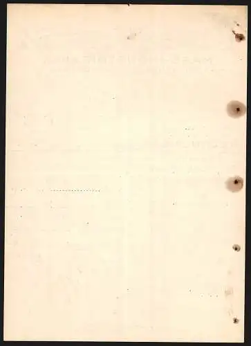 Rechnung Reichenbach i. V. 1933, Mass-Industrie GmbH, Zentralfabrik und Zweigwerke in Eger und Werdau