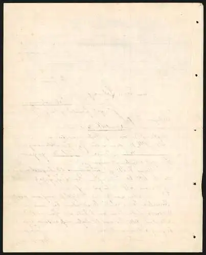 Rechnung Kitzingen 1901, B. Mayer Sohn, Chemisch-Technische Producte, Betriebsareal mit Innenhof