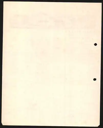 Rechnung Bleicherode 1934, Carl Helft, Mechanische Weberei, Betriebsgelände mit Transportfahrzeugen