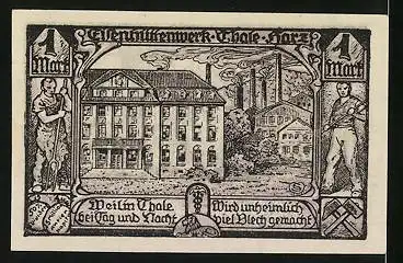 Notgeld Thale /Harz 1921, 100 Pfennig, Stadtwappen