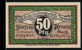 Notgeld Steinau, 50 Pfennig, Kreishaus