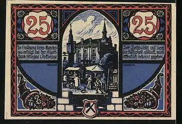 Notgeld Striegau in Schles. 1920, 25 Pfennig, Stadtwappen