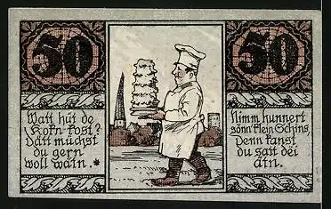 Notgeld Salzwedel 1921, 50 Pfennig, Bauern bei der Arbeit