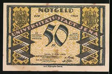 Notgeld Jena 1921, 50 Pfennig, Universität
