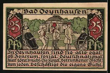 Notgeld Bad Oeynhausen i. W., 25 Pfennig, Blick auf das Schloss