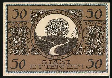 Notgeld Ettenheim 1922, 50 Pfennig, Stadtwappen