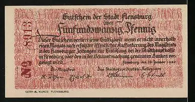 Notgeld Flensburg 1920, 25 Pfennig, Wappen