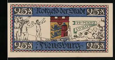 Notgeld Flensburg 1920, 25 Pfennig, Wappen