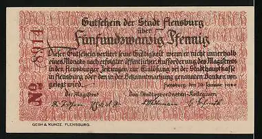 Notgeld Flensburg 1920, 25 Pfennig, Wappen