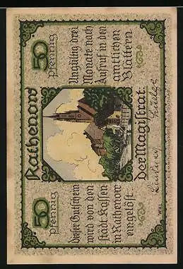 Notgeld Rathenow, 50 Pfennig, Rathenower Zietenhusar