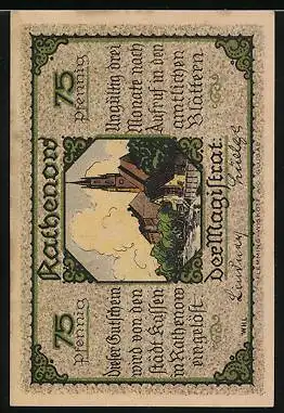 Notgeld Rathenow, 75 Pfennig, Rathenower Zietenhusaren