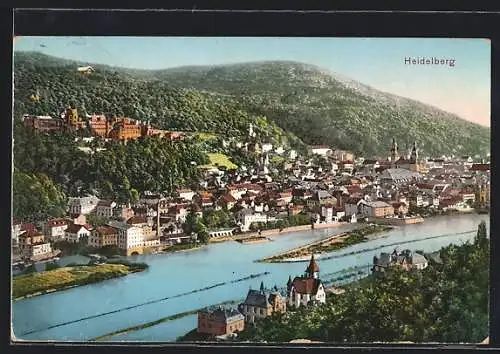 AK Heidelberg / Neckar, Gesamtansicht aus der Vogelschau