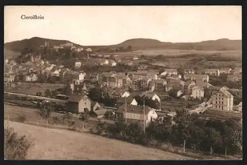 AK Gerolstein, Teilansicht mit Bahnhof