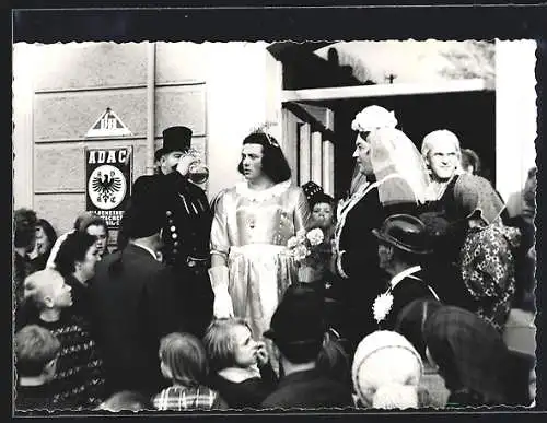 Foto-AK Lam, Kostümierte an Fasching 1966