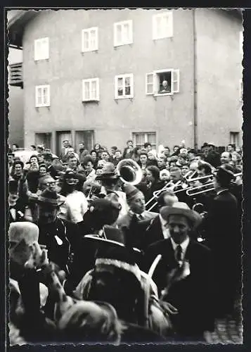 Foto-AK Lam, Strassenumzug zu Fasching 1966