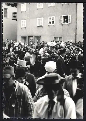 Foto-AK Lam, Strassenumzug zu Fasching 1966