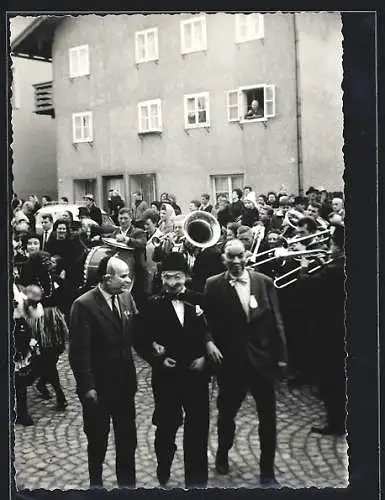 Foto-AK Lam, Strassenumzug zu Fasching 1966