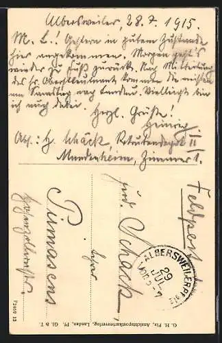 AK Albersweiler /Pfalz, Kath. Kirche mit Garten