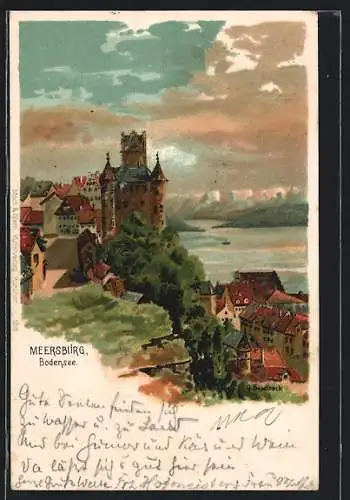 Künstler-AK Meersburg, Panorama