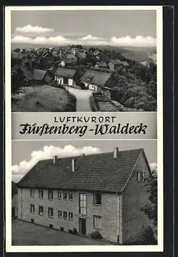 AK Fürstenberg /Waldeck, Pension Hasecke, Ortsansicht