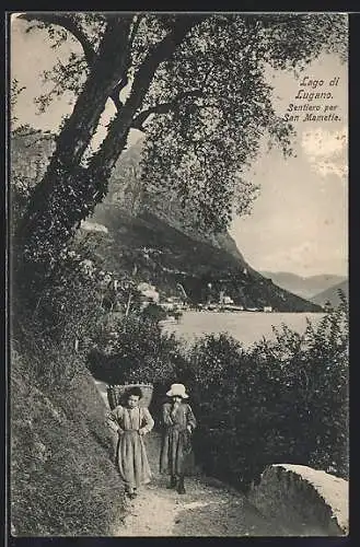AK San Mamette /Lago di Lugano, Sentiero per San Mamette