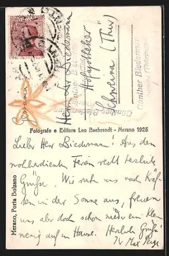 AK Merano, Via della Posta, Bozener Tor