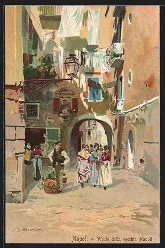 Lithographie Napoli, Vicolo della vecchia Napoli