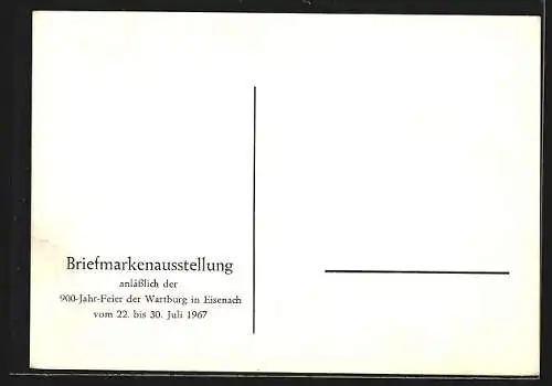 AK Eisenach, Ortsansicht um 1650, nach einem Stich von Merian