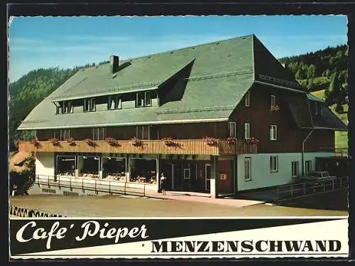 AK Menzenschwand /Hochschwarzwald, Kaufhaus Café Pieper