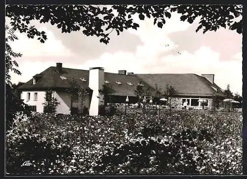 AK Rohrbrunn über Aschaffenburg, Autobahn-Rasthaus im Spessart, Raststätte