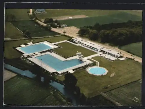 AK Holtorf / Nienburg, Fliegeraufnahme vom Freibad