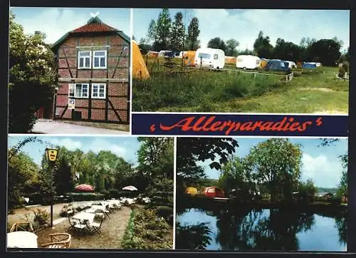 AK Langlingen /Krs. Celle, Gasthof Allerparadies, Campingplatz