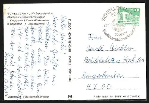 AK Schellerhau /Kr. Dippoldiswalde, FDGB-Erholungsheim Otto Buchwitz