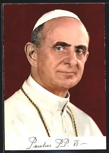 AK Portrait von Papst Paul VI. im Halbprofil
