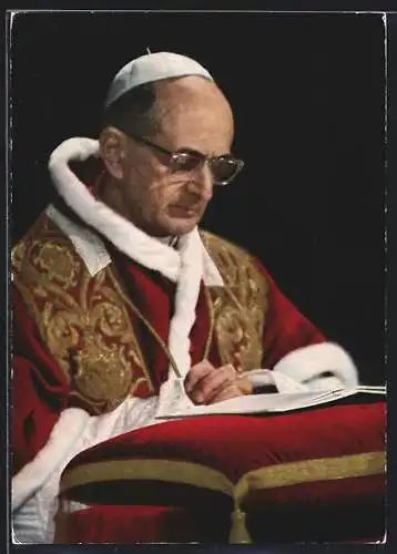 AK Portrait von Papst Paul VI. im Gebet