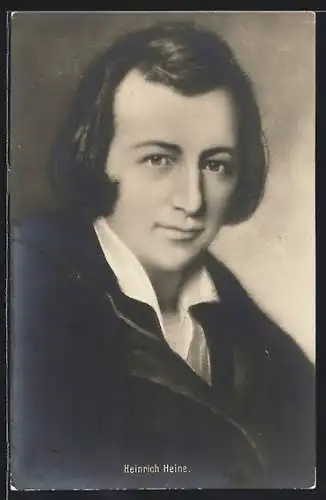 AK Heinrich Heine, Bildnis des Dichters in jungen Jahren