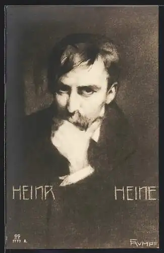 AK Heinrich Heine, Portrait