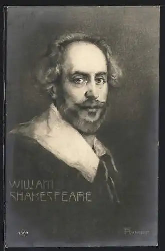 Künstler-AK Fritz Rumpf: William Shakespeare im Portrait