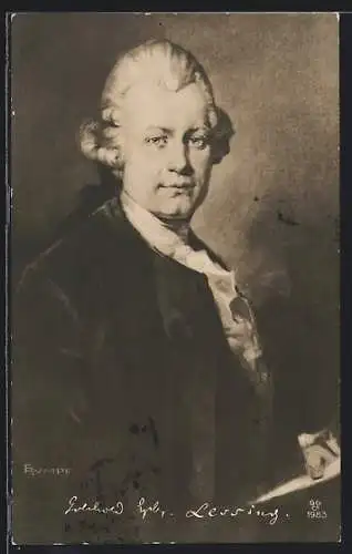 AK Gotthold Ephraim Lessing, Portrait