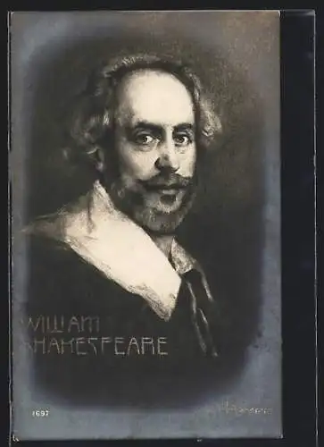 Künstler-AK Fritz Rumpf: William Shakespeare im Portrait