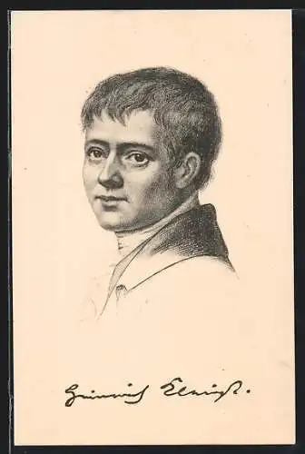 Künstler-AK Heinrich von Kleist, Portrait