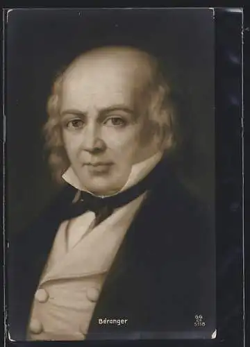 AK Béranger im Anzug mit Fliege