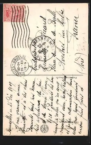 Künstler-AK Xavier Sager: Frau mit einem Korb voller Mistelzweige