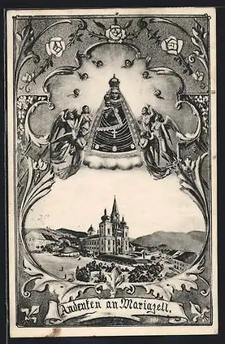 Künstler-AK Mariazell, Wallfahrtskirche, Gnadenbild