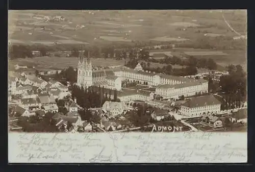 AK Admont, Teilansicht mit Kloster