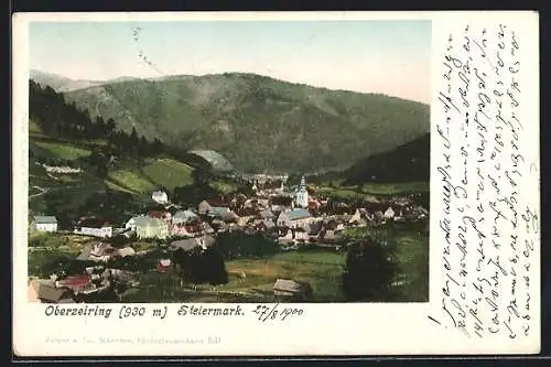 AK Oberzeiring, Panoramablick mit Gebirge