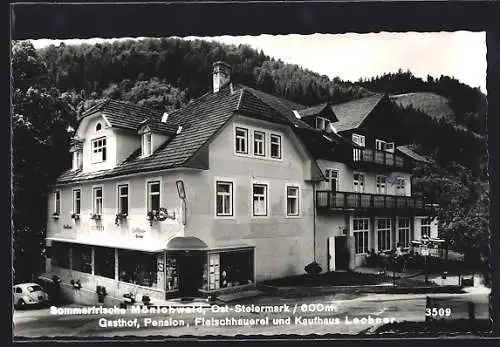 AK Mönichwald, Gasthof und Fleischhauerei Lechner