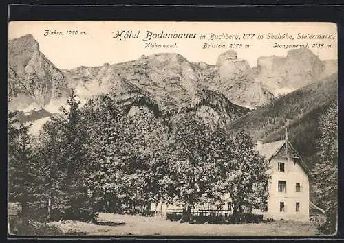 AK St. Ilgen, Hotel Bodenbauer mit Zinken, Kolbenwand, Beilstein, Stangenwand