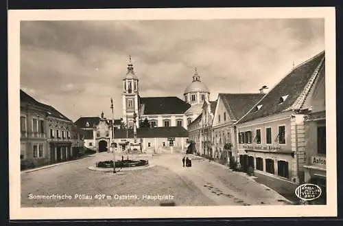 AK Pöllau /Oststmk., Blick über den Hauptplatz