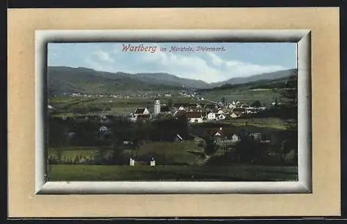 AK Wartberg im Mürztal, Panoramablick auf Ort und Berglandschaft